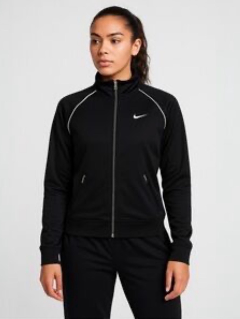 Nike Black Full-Zip Track Jacket – Size Medium